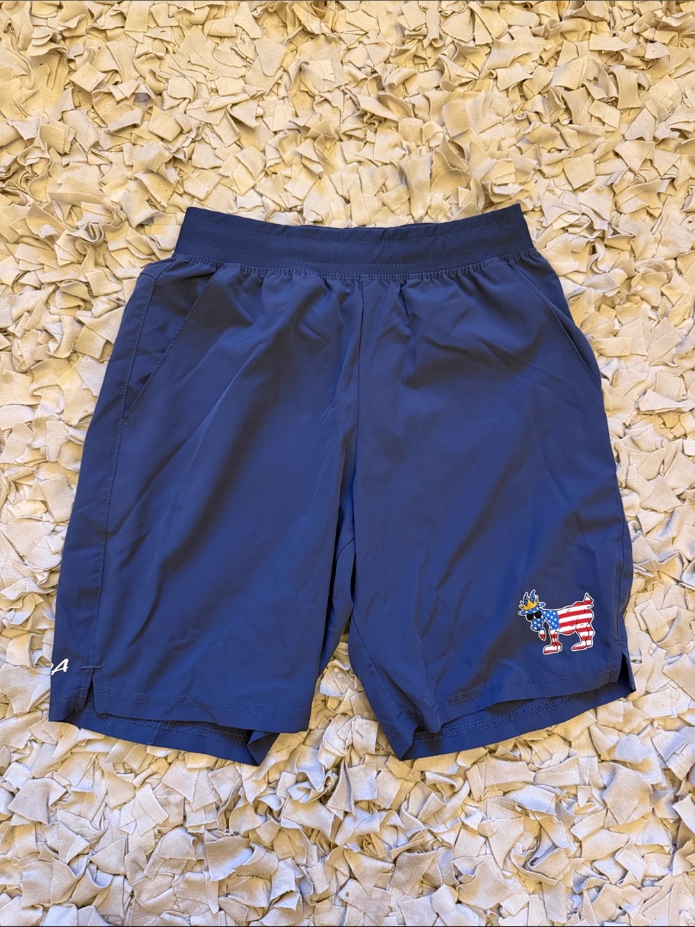 GOAT USA Navy Athletic Shorts - size YL